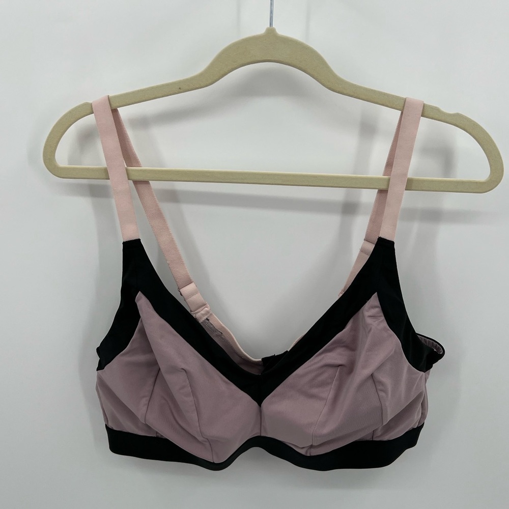 Cacique dusty pink and black bralette